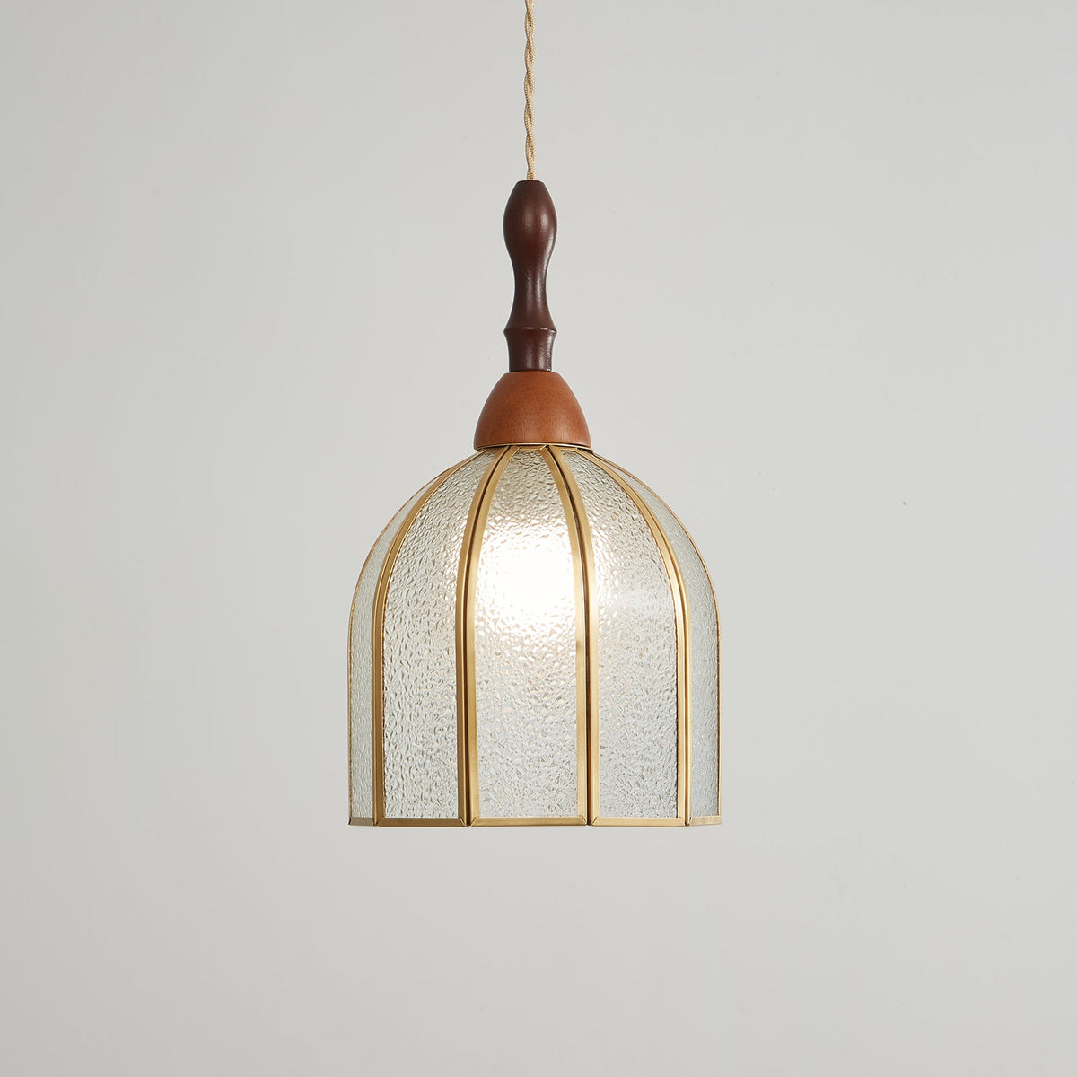 Florace Suspension Vintage en Bois et Verre