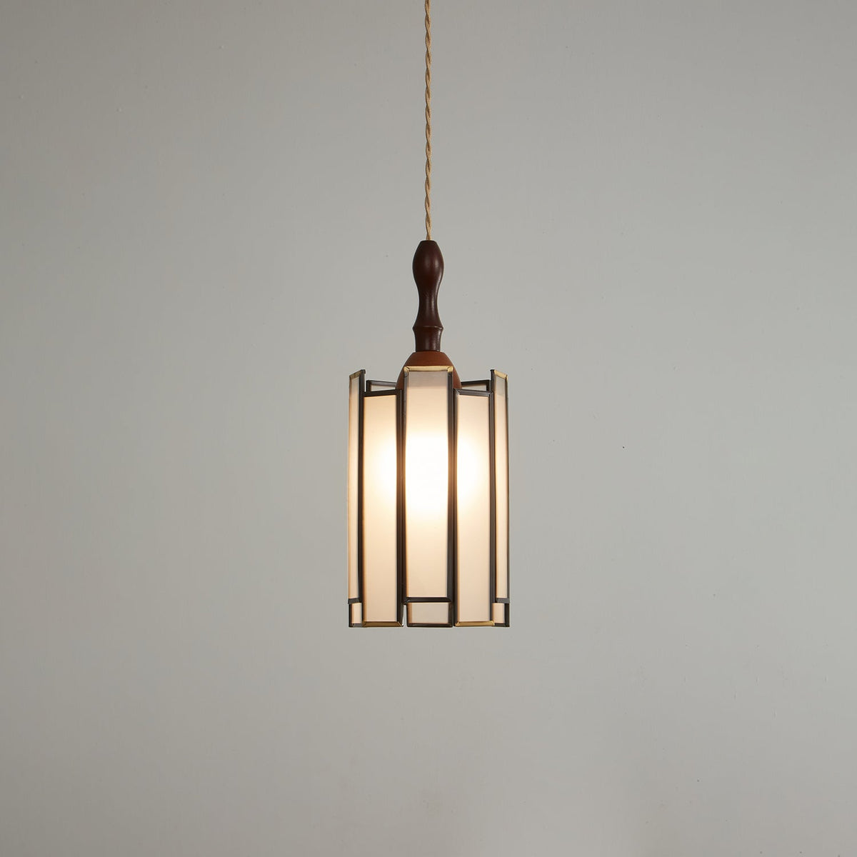 Florace Suspension Vintage en Bois et Verre