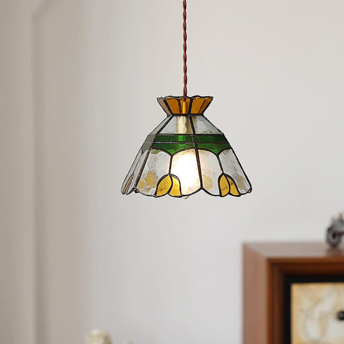Coriva Pendant Light Stained Glass Mid-century-Neutral Decor