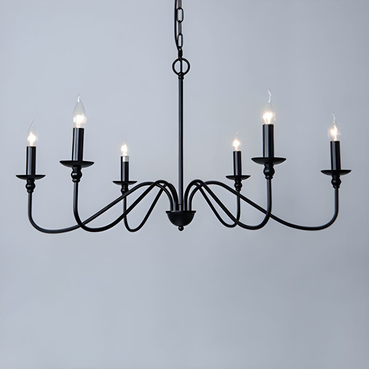 Vivio Lustre Bougie Dorée Bras Courbés