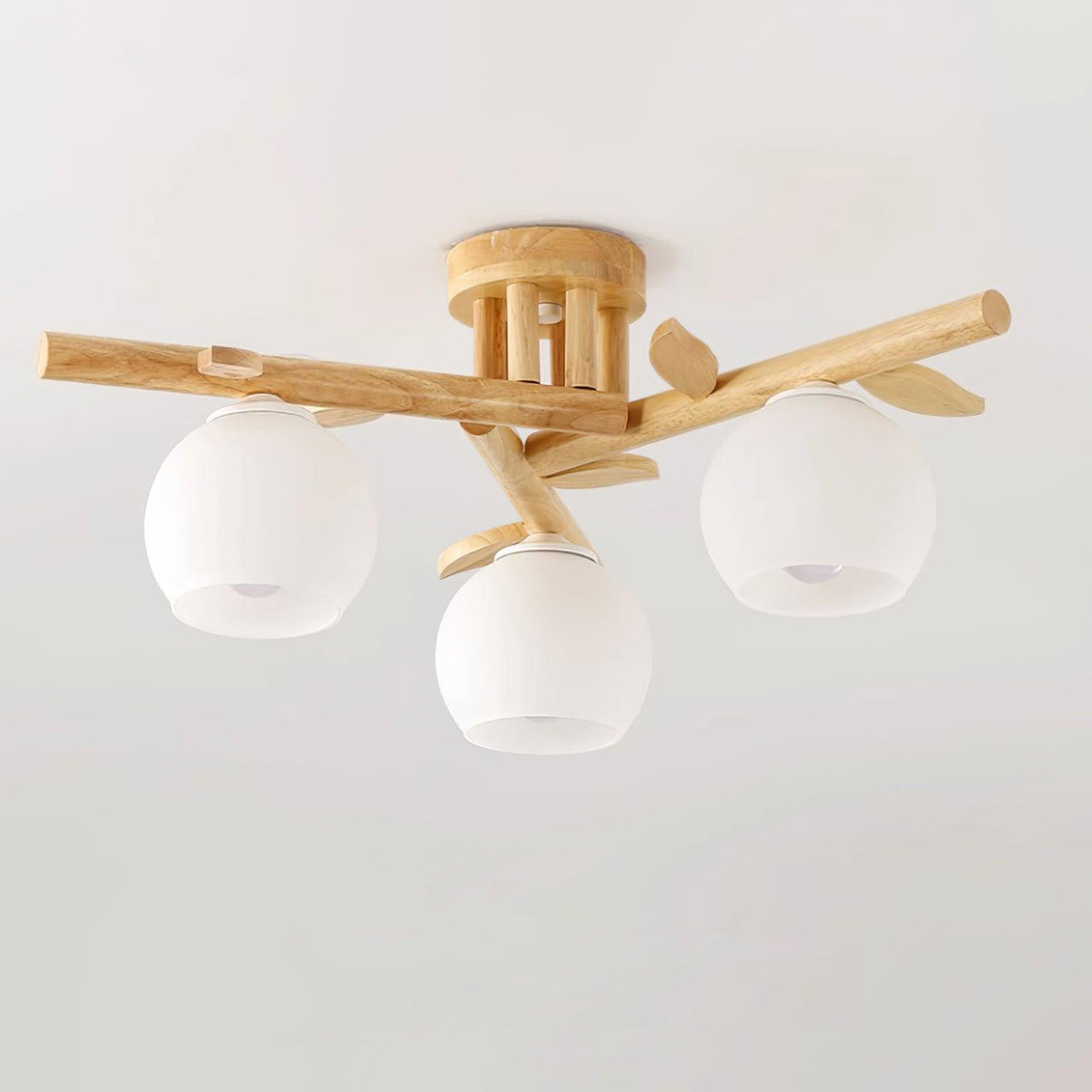 Willow Wood Minimalist Ceiling Light-Neutral Decor