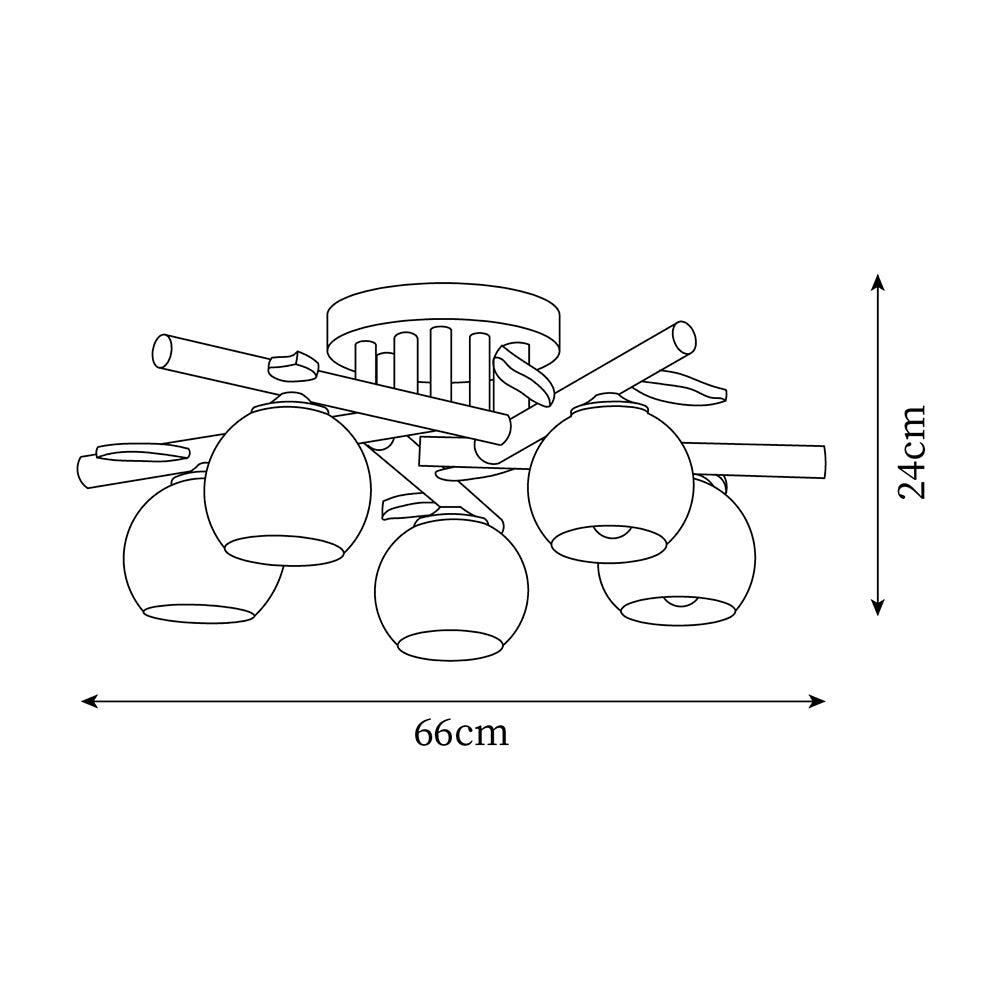 Willow Wood Minimalist Ceiling Light-Neutral Decor