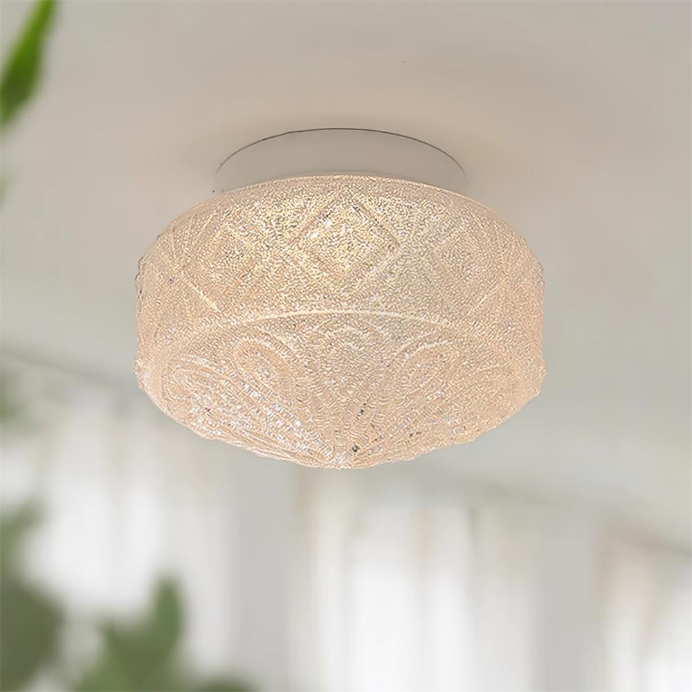 Evale Frosted Glass Flush Mount Ceiling Light-Neutral Decor
