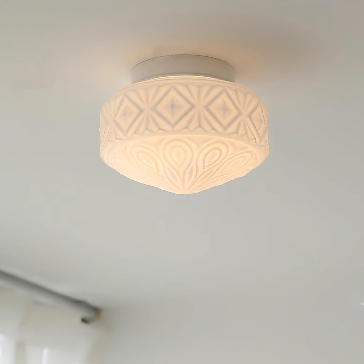 Evale Frosted Glass Flush Mount Ceiling Light-Neutral Decor