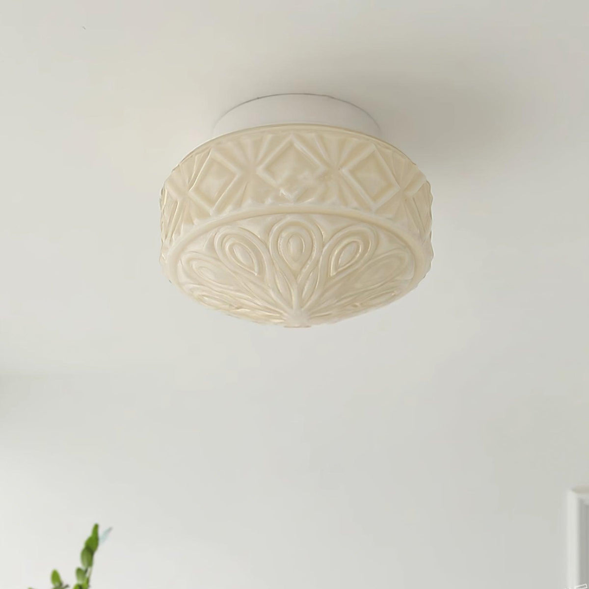 Evale Frosted Glass Flush Mount Ceiling Light-Neutral Decor