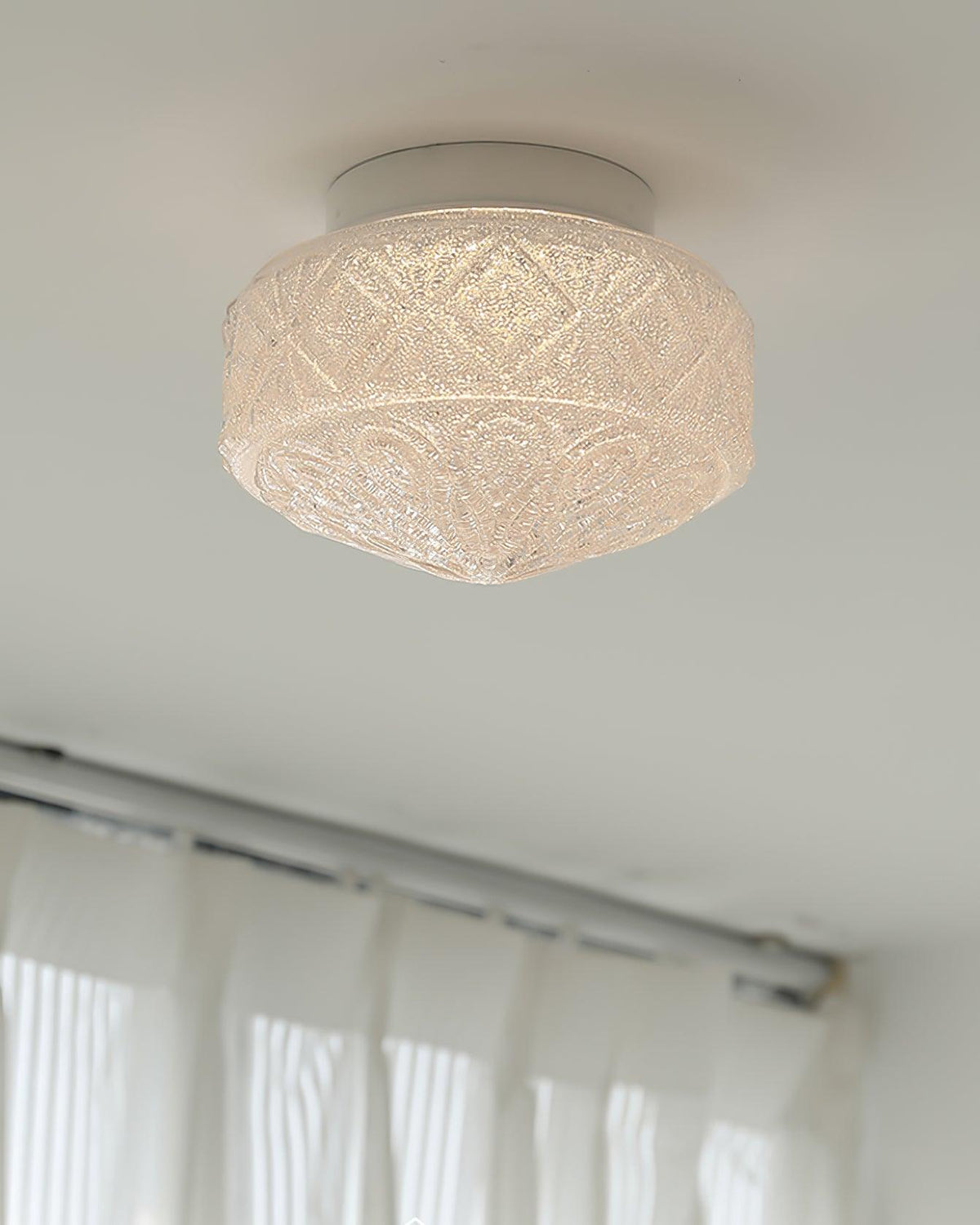 Evale Frosted Glass Flush Mount Ceiling Light-Neutral Decor
