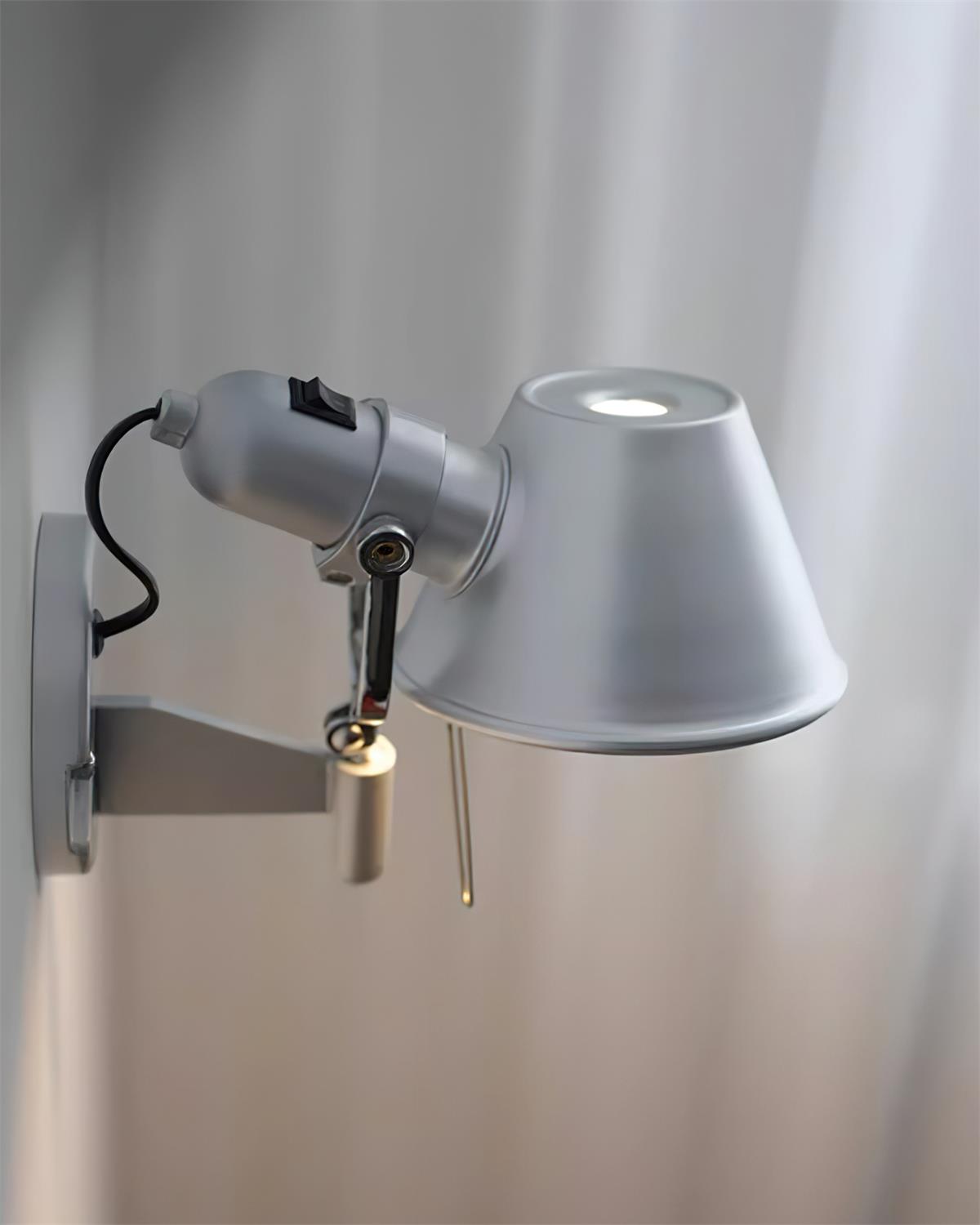 Wall Lamp Metal Body Conical Shade Adjustable Modern Minimalist-Neutral Decor