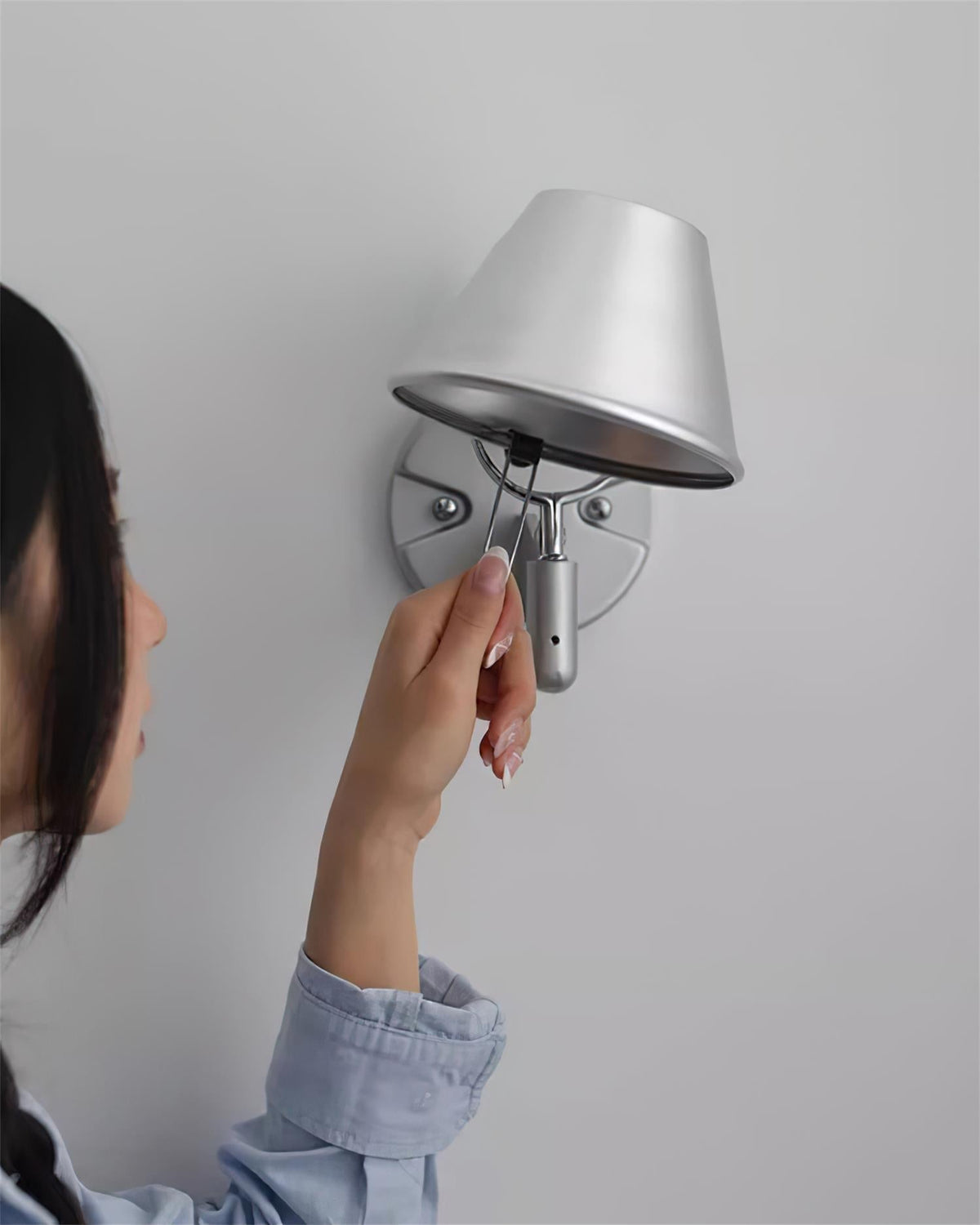 Wall Lamp Metal Body Conical Shade Adjustable Modern Minimalist-Neutral Decor