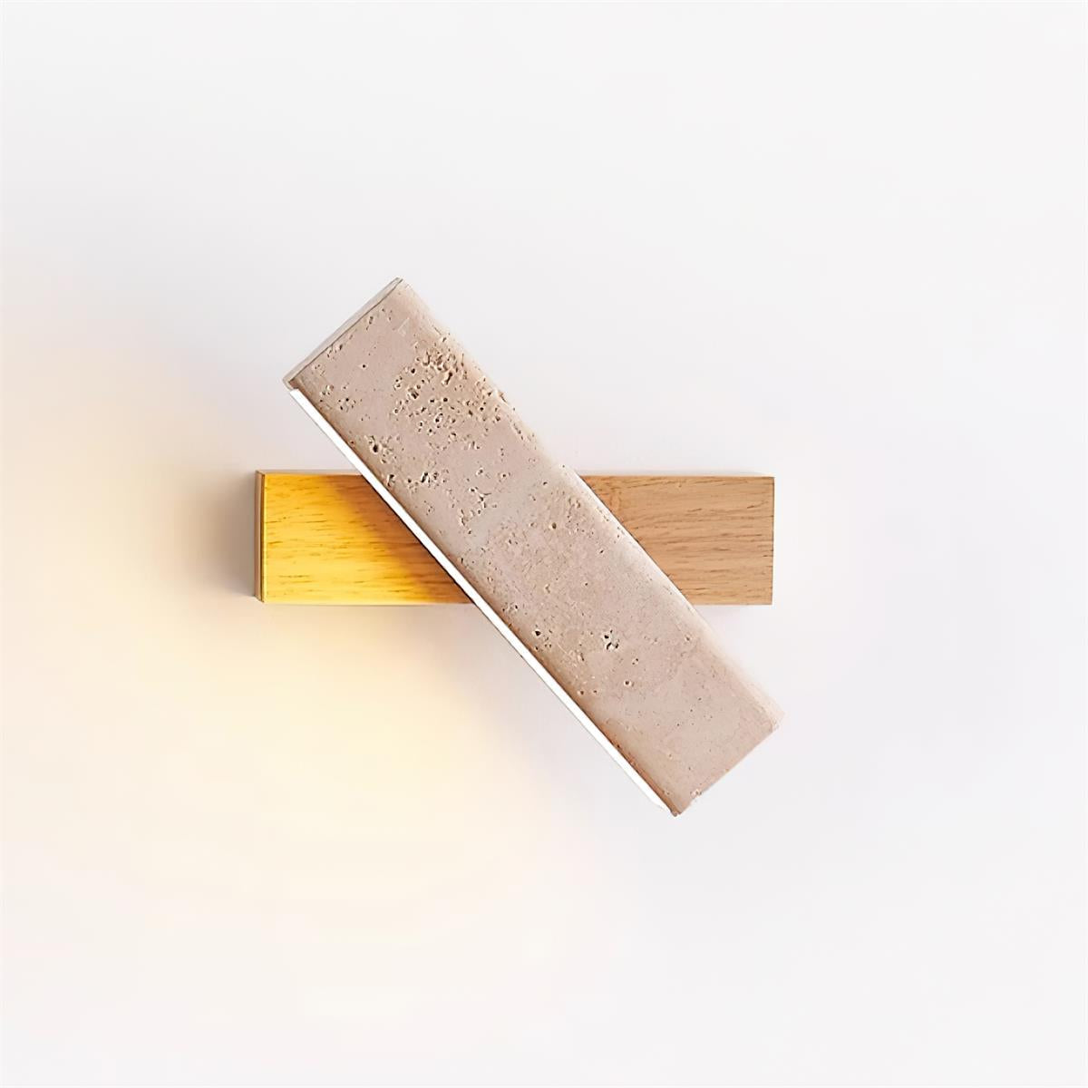 Novra Travertine Rotating Wall Lamp-Neutral Decor