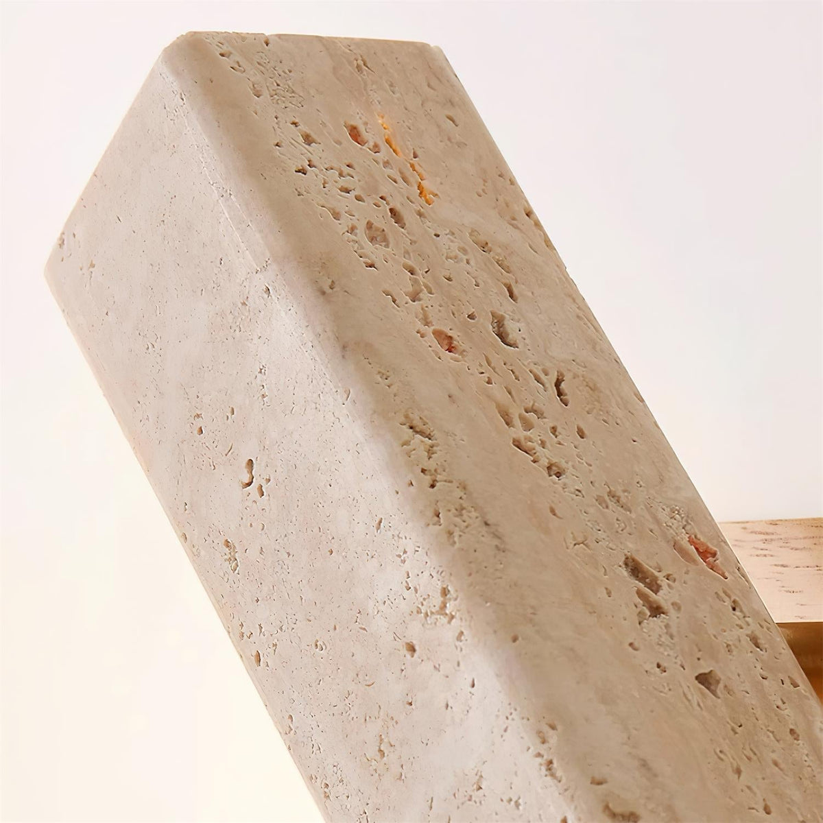 Novra Travertine Rotating Wall Lamp-Neutral Decor