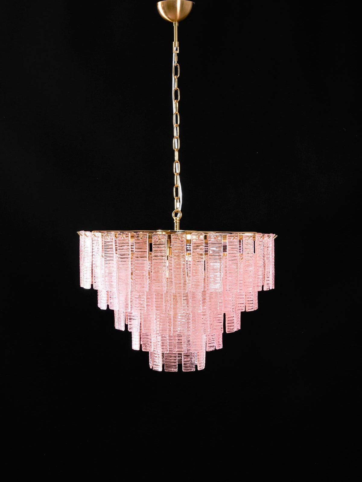 Nivoria Lustre Rose Murano Verre Superposé Vintage Luxe