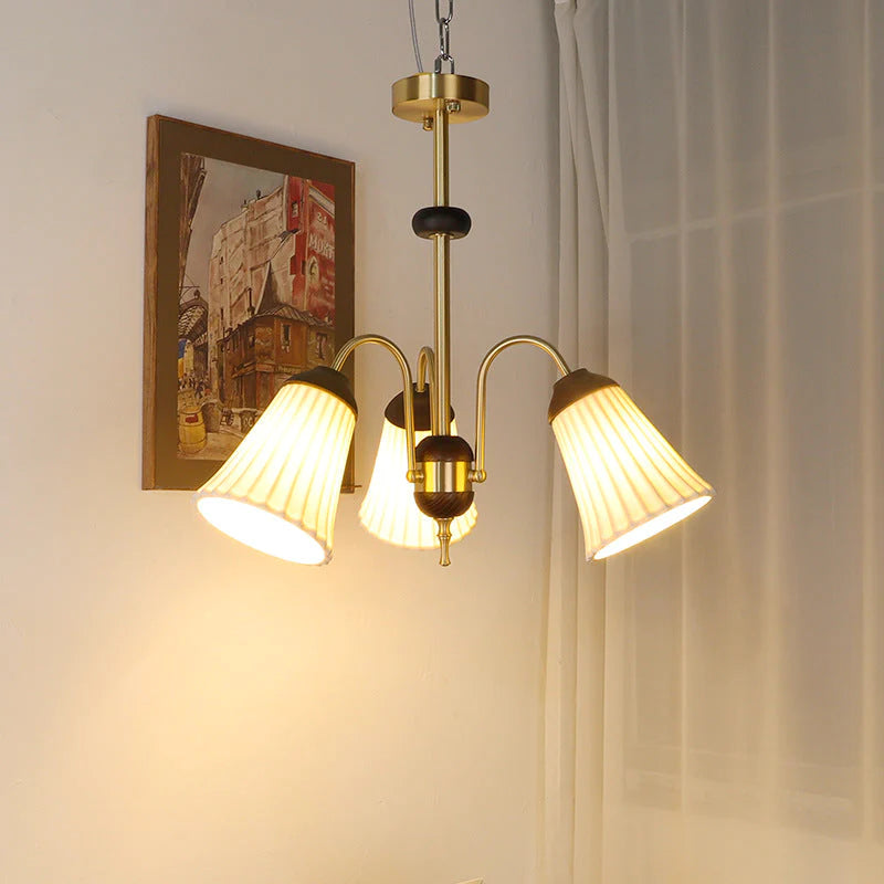 Ray Rétro LED Lustre Or Métal Chambre À Coucher/Salle À Manger