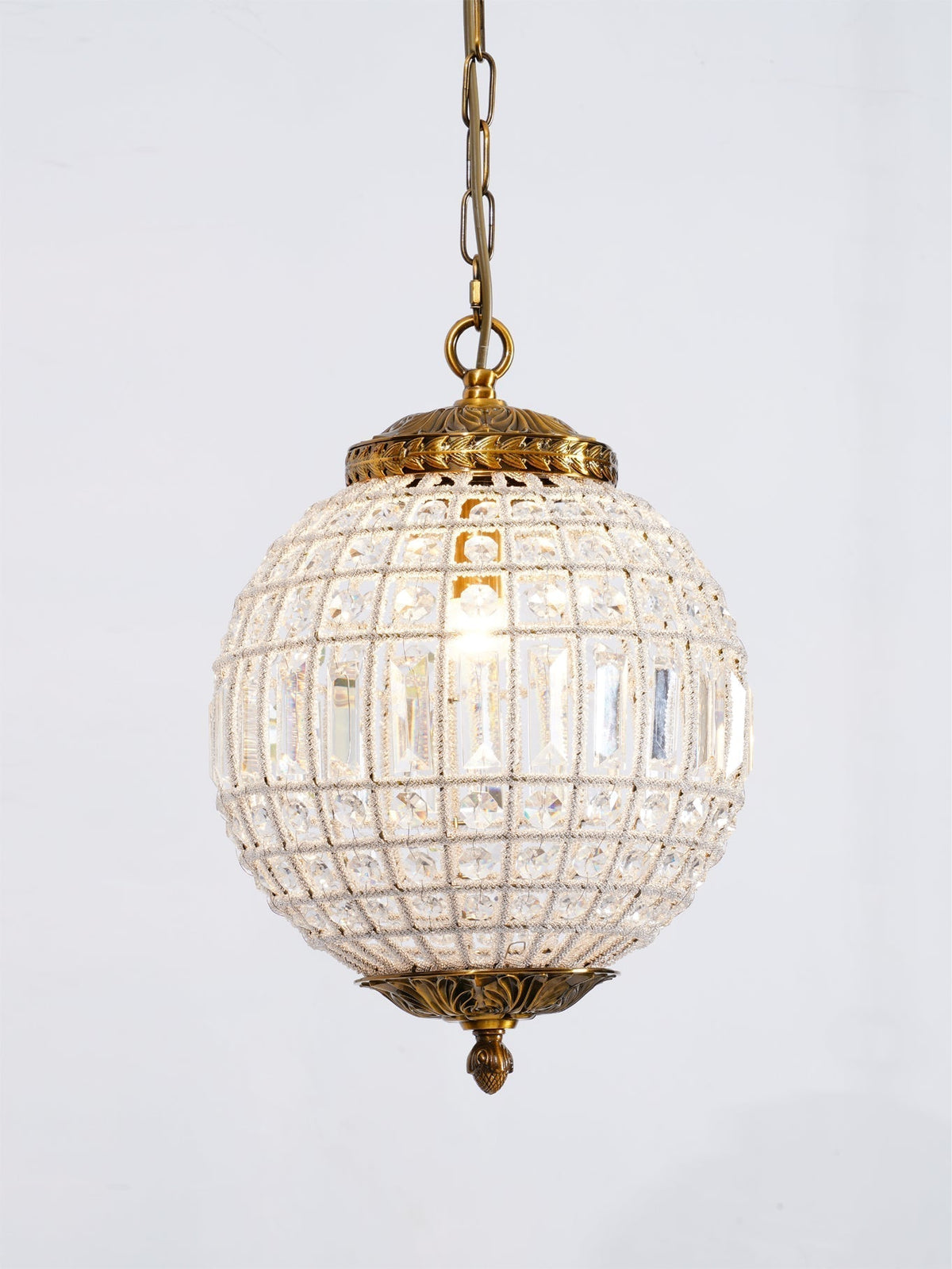 Calaine Lustre Gold Globe Crystal Vintage