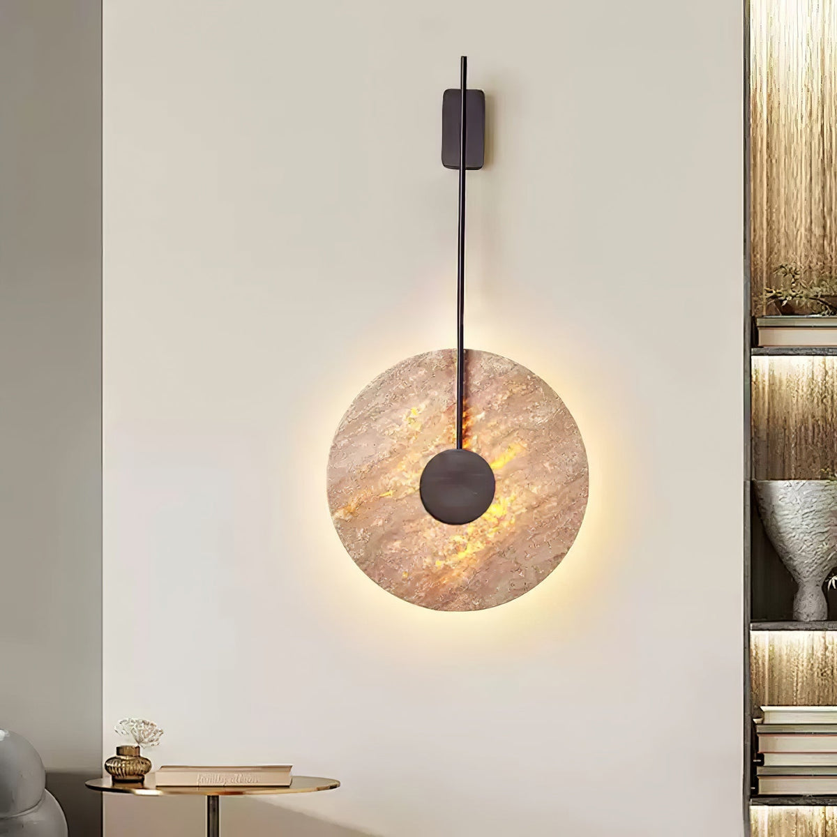 Visolia Applique Murale Minimaliste en Travertin