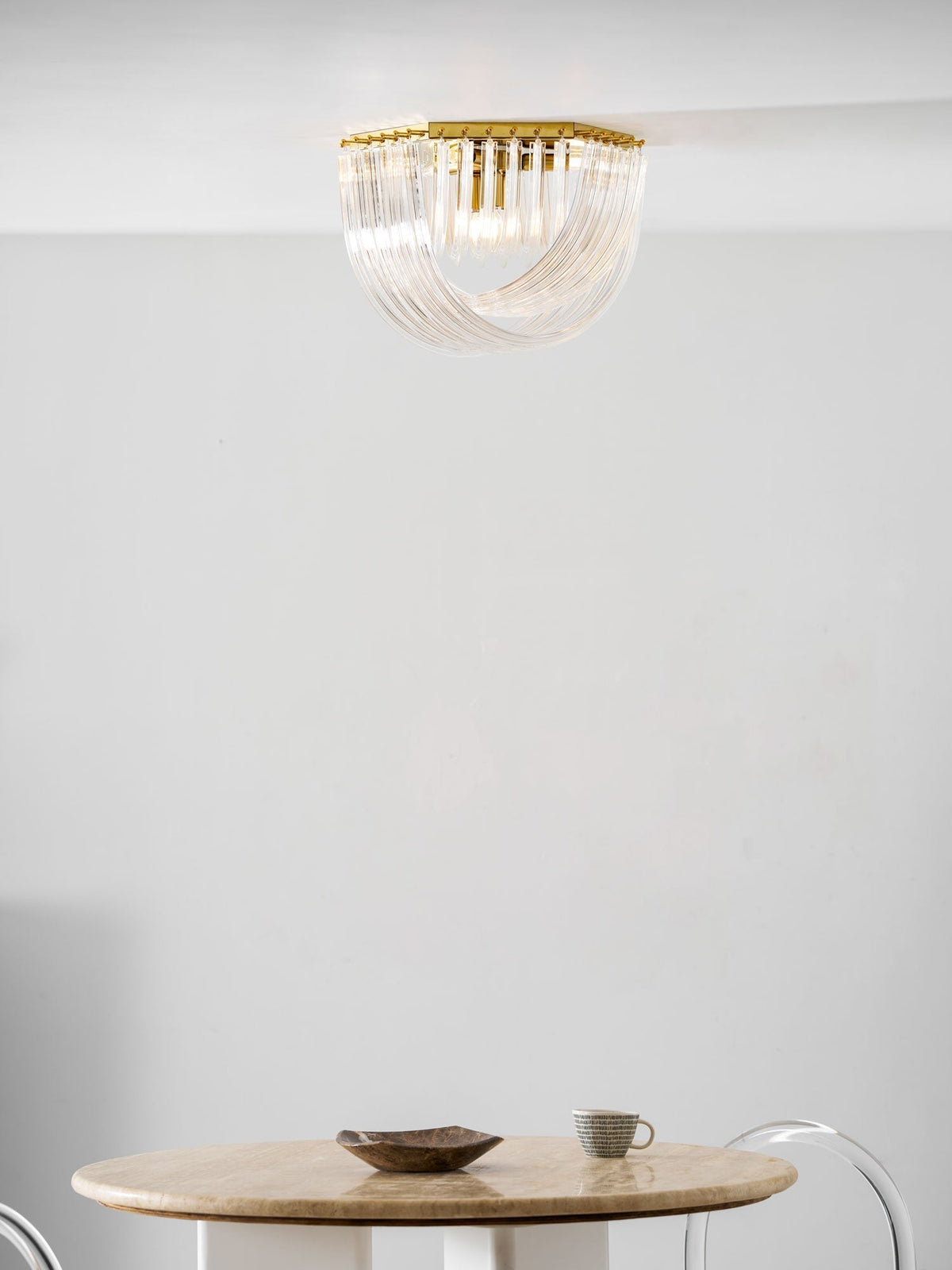 Ilviane Lampe de Plafond en Verre Luxe