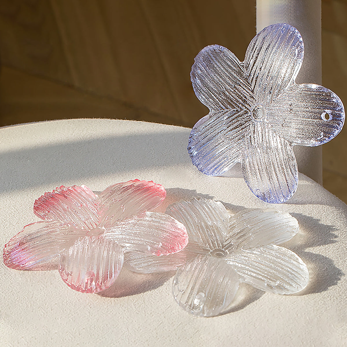 Cavine Pink Glass Flower Chandelier-Neutral Decor
