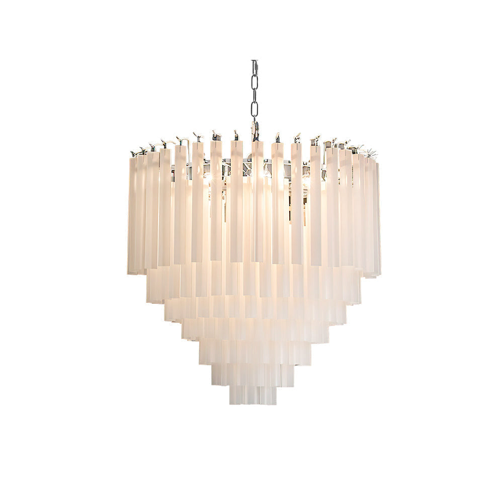 Triedra Cascade Chandelier in a grand entryway.