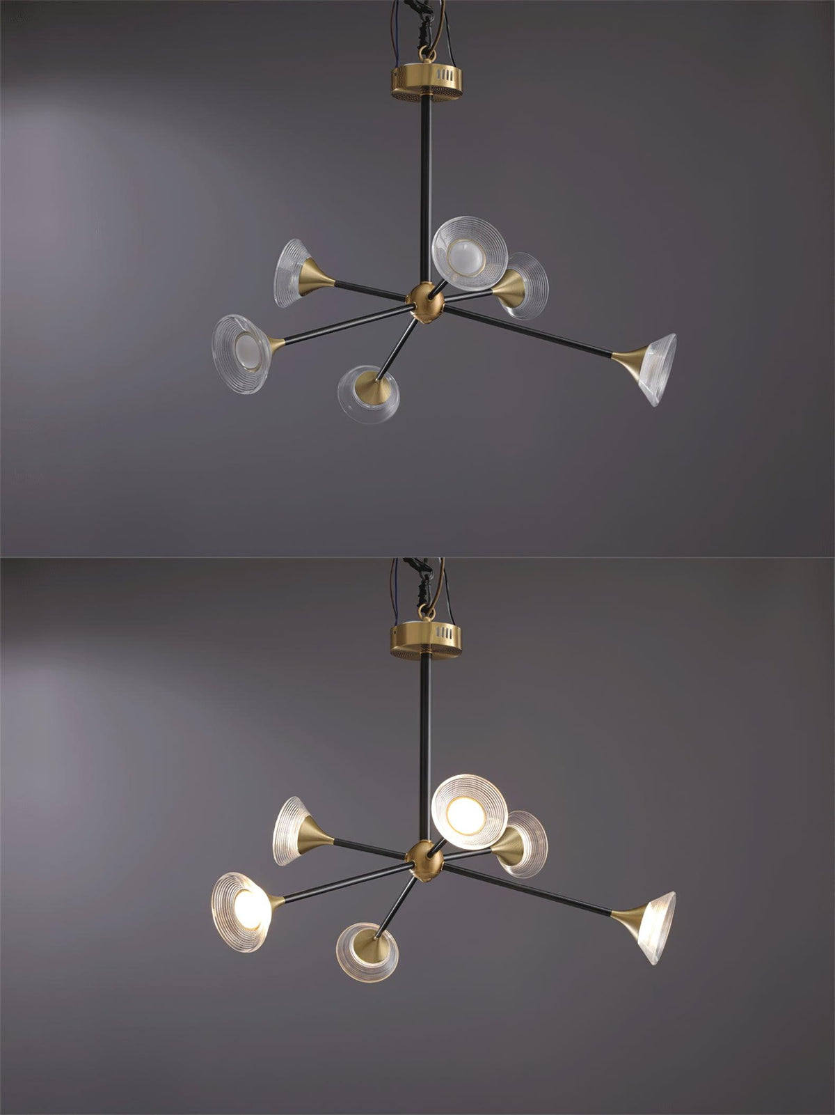 Myzoraris Mid Century Moderne Verre Lustre
