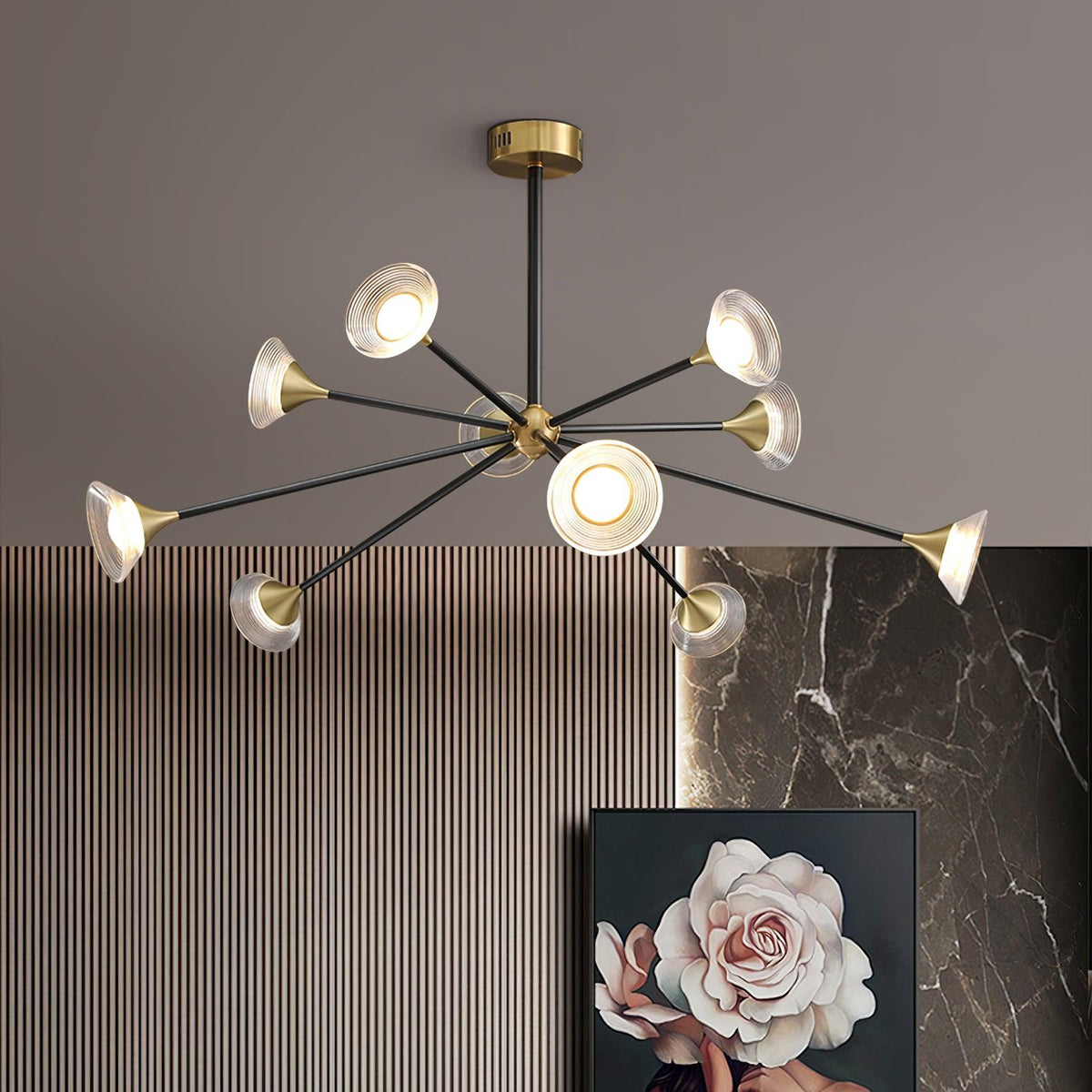 Myzoraris Mid Century Moderne Verre Lustre