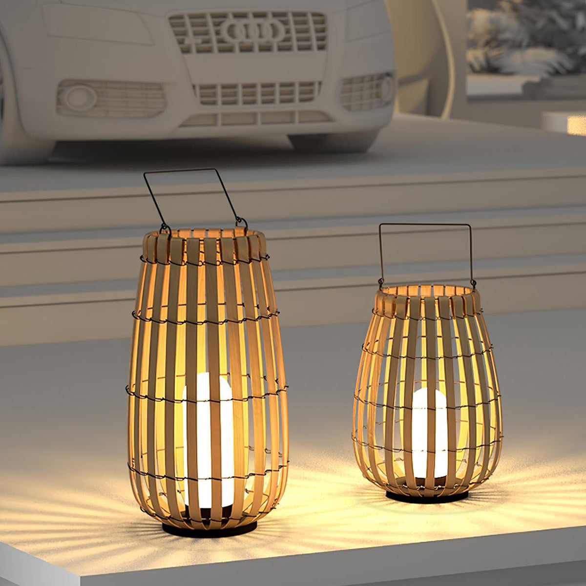 Vereris Lampe Extérieure Lanterne Tressée Tropic