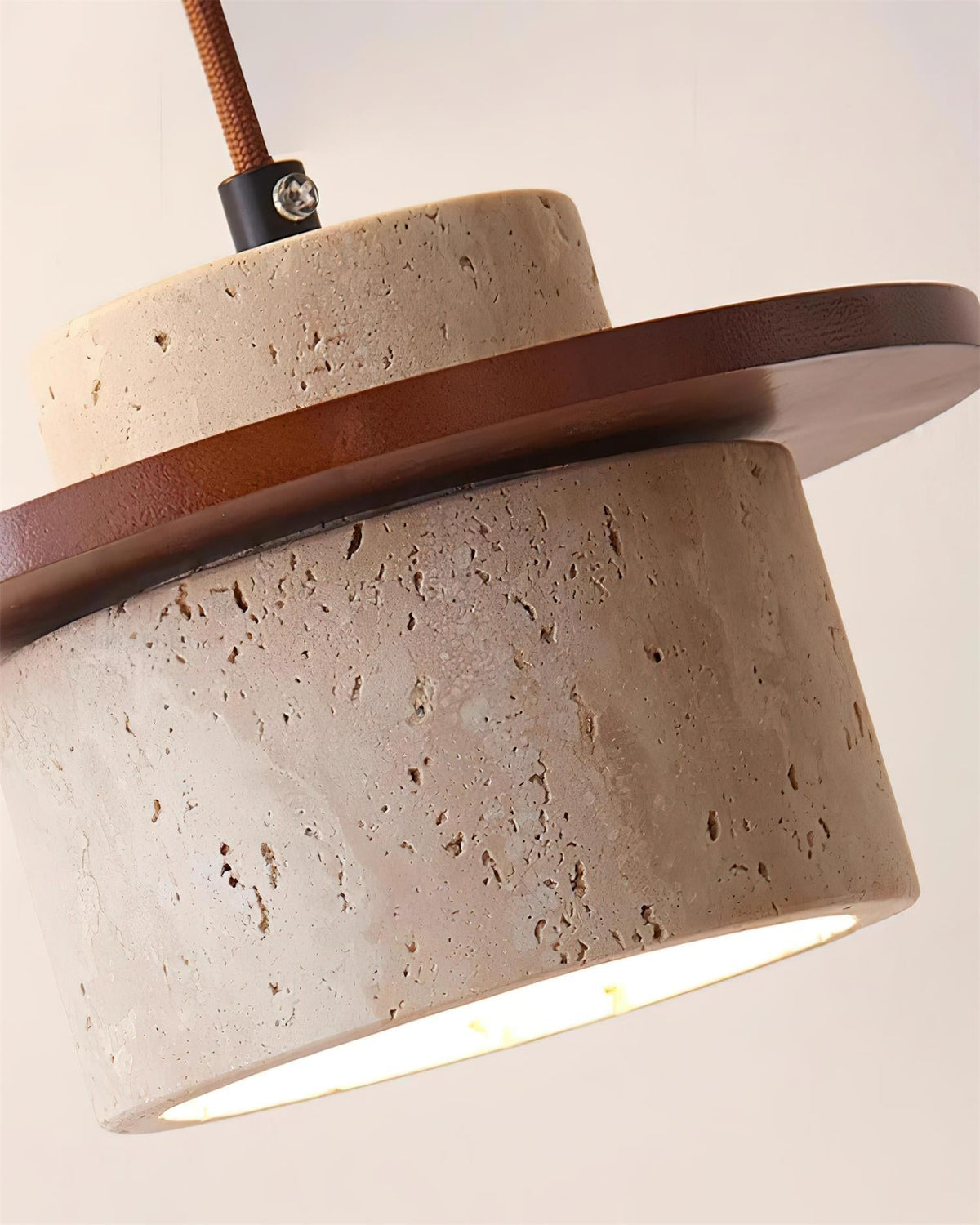 Eluno Pendant Lamp Set Multi-Light Travertine-Neutral Decor