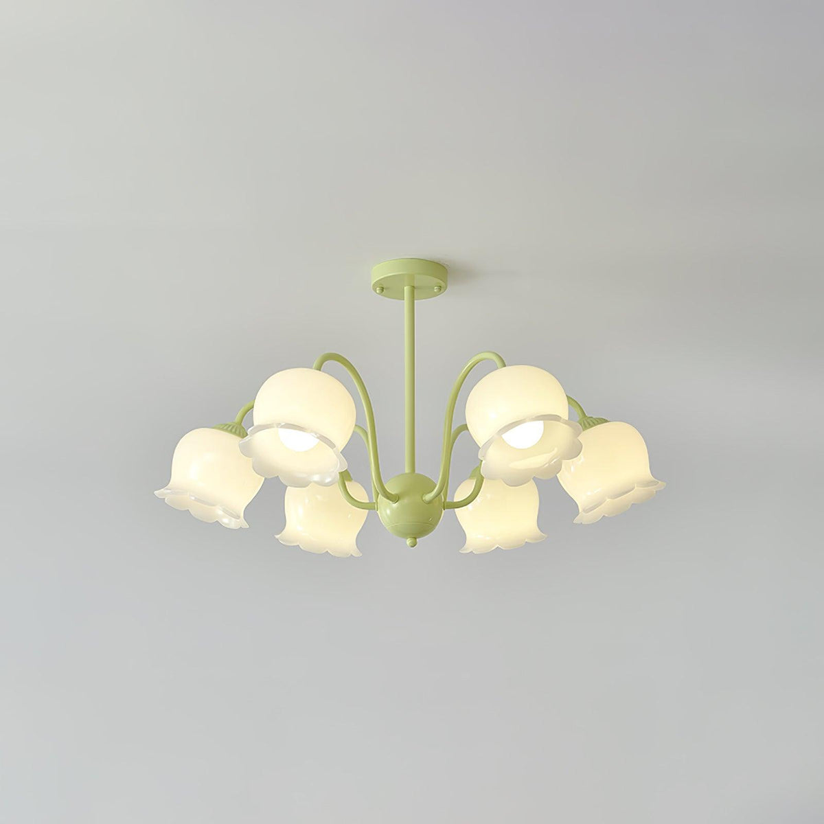 Celeria Lustre Trompette Fleurs Pétales en Verre Pastel