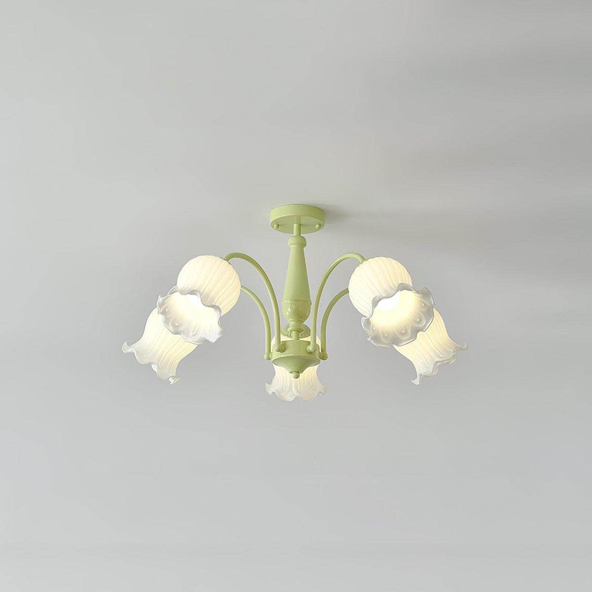 Celeria Lustre Trompette Fleurs Pétales en Verre Pastel