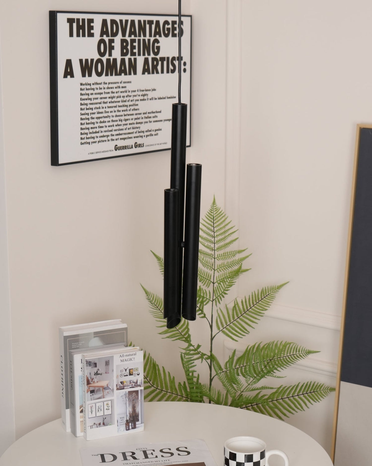 Sorenelle Lampe suspendue tubes aluminium minimaliste