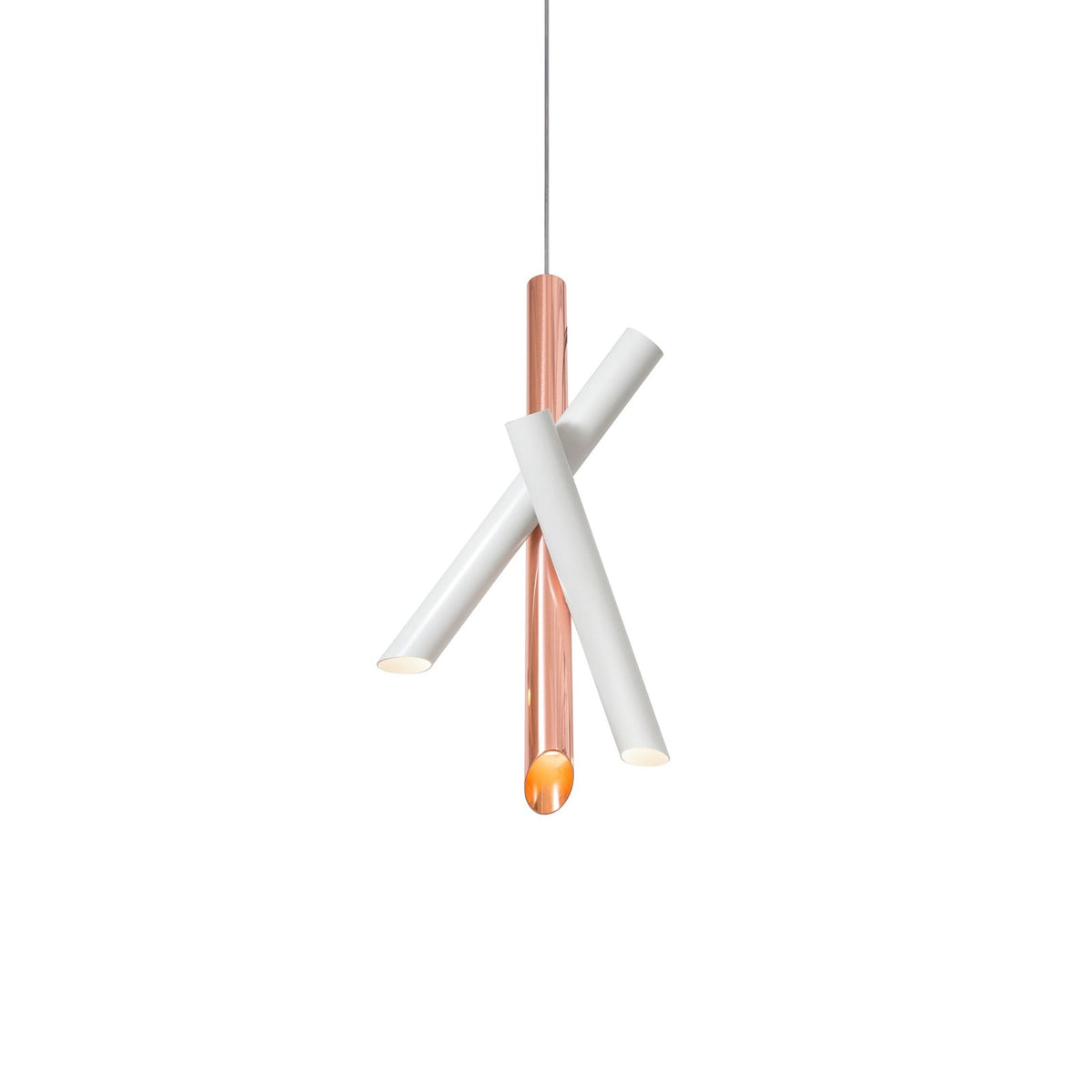 Sorenelle Lampe suspendue tubes aluminium minimaliste