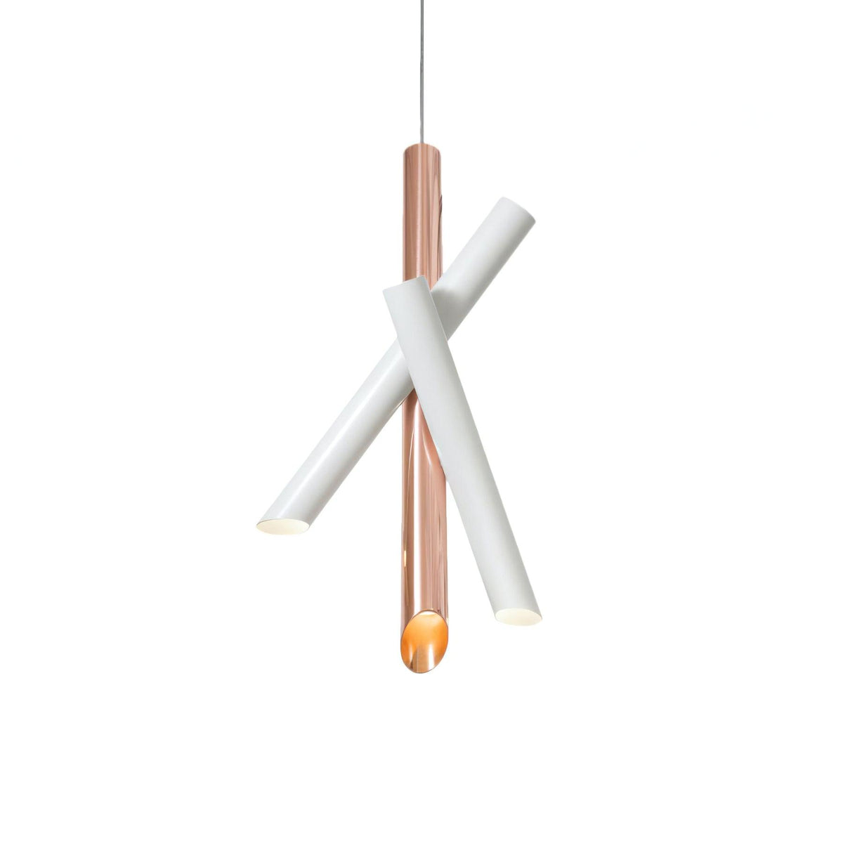 Sorenelle Lampe suspendue tubes aluminium minimaliste
