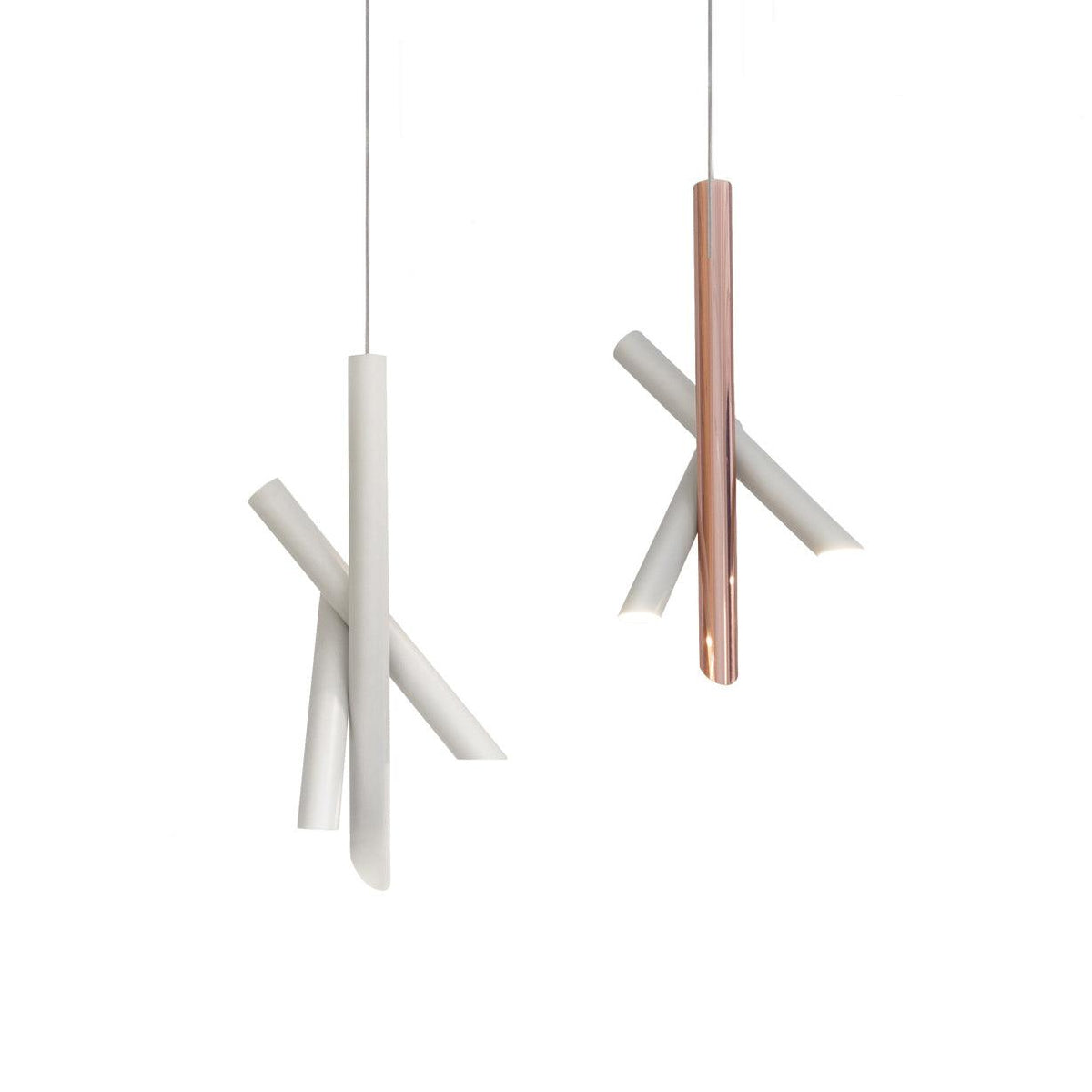 Sorenelle Lampe suspendue tubes aluminium minimaliste
