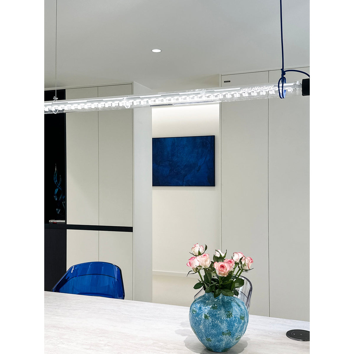 Eronexx Moderne Minimalisme Linéaire LED Verre Lumière Suspension-Cielum