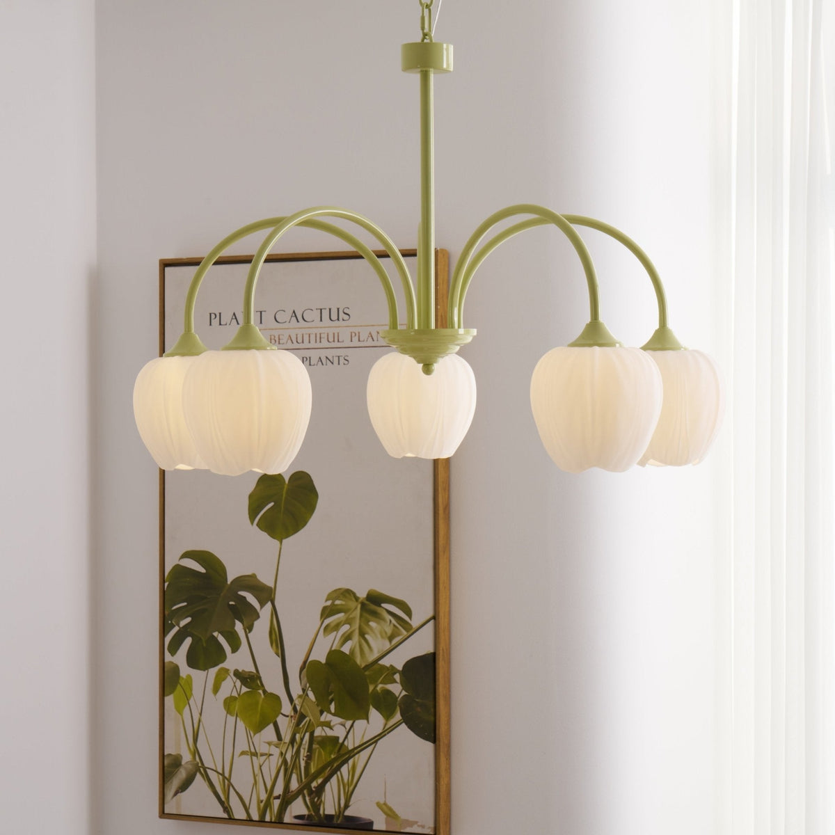 Dareya Lustre Tulipe en Verre Matcha
