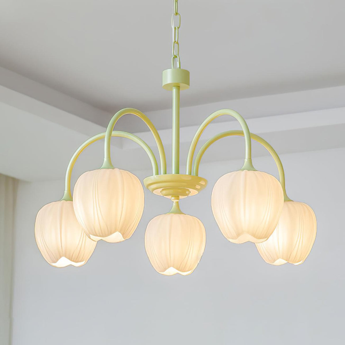 Dareya Lustre Tulipe en Verre Matcha