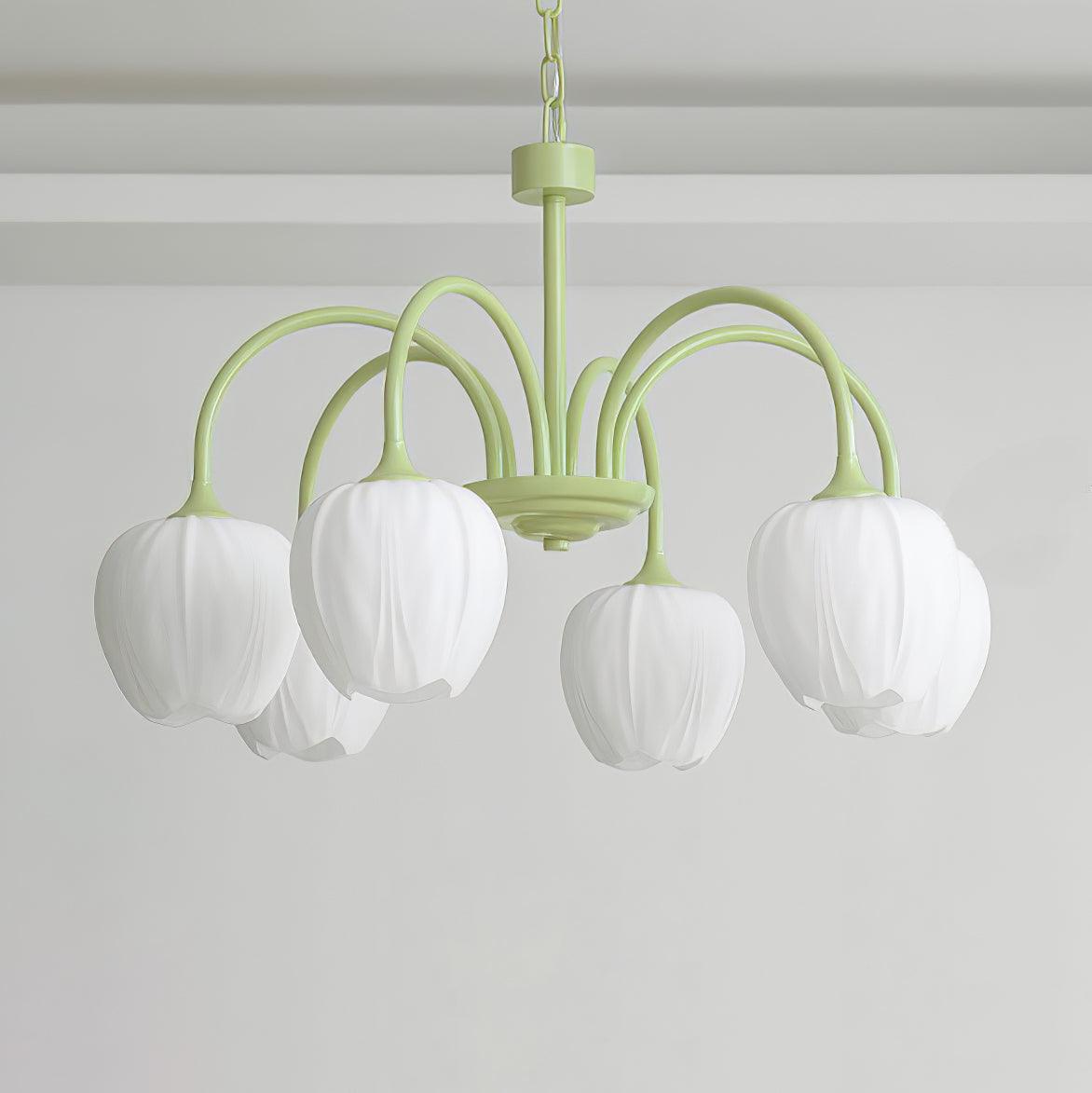 Dareya Lustre Tulipe en Verre Matcha