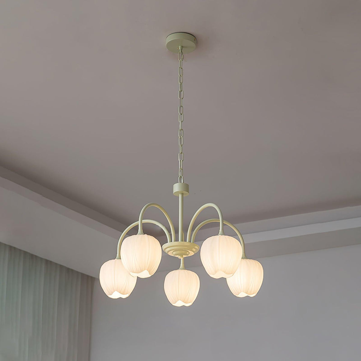 Dareya Lustre Tulipe en Verre Matcha