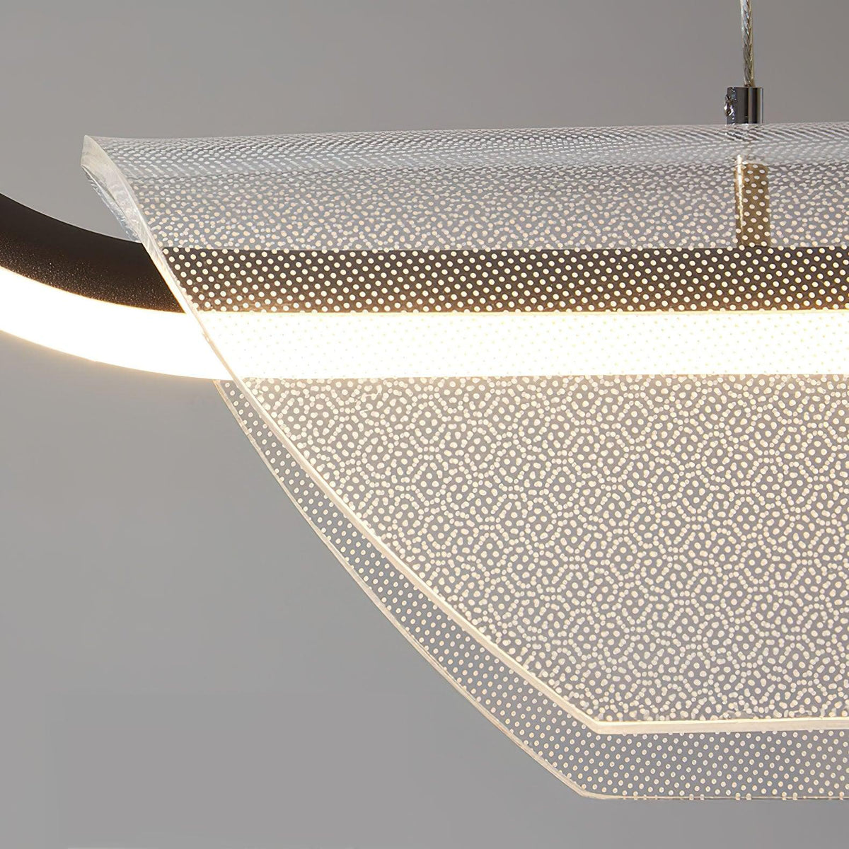 Vire Suspension Lampe Minimaliste en Acrylique