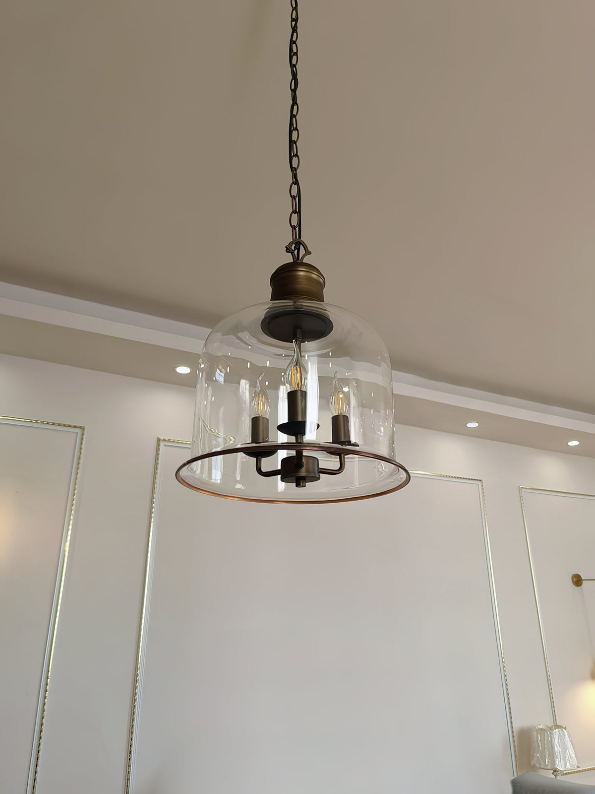 Sysolion Suspension Métal Verre Élégance Vintage