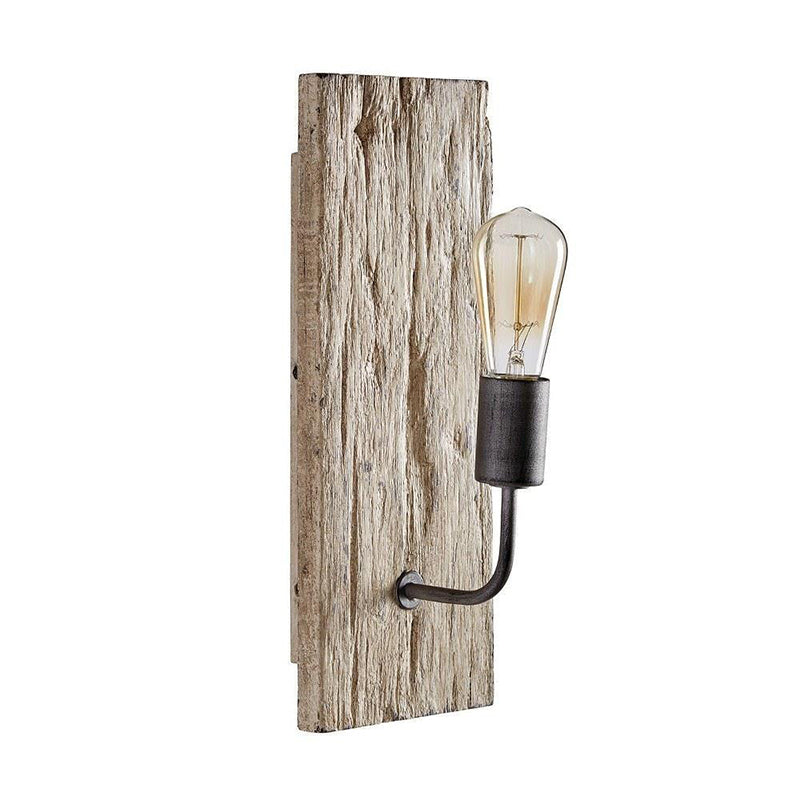 Ovenaris Applique Murale Bois Métal Industriel Vintage