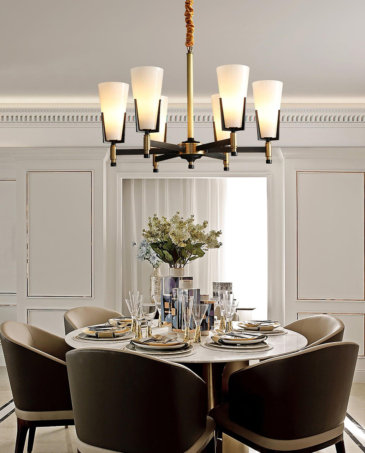 Gleam Lustre en Laiton de Luxe