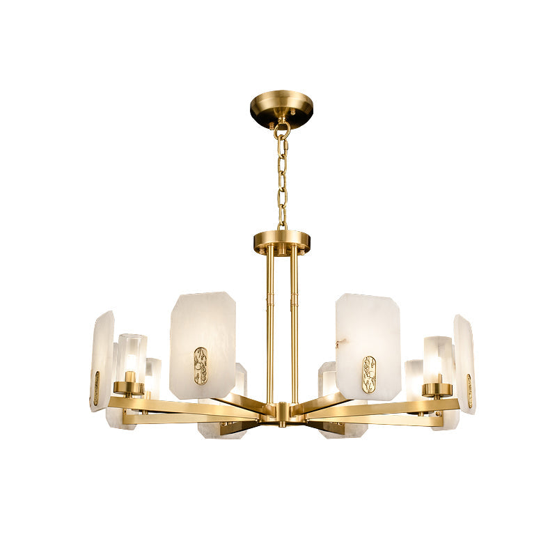 Aursorion Lustre Laiton Albâtre Luxe Postmoderne