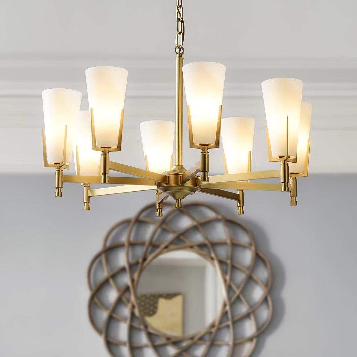 Gleam Lustre en Laiton de Luxe