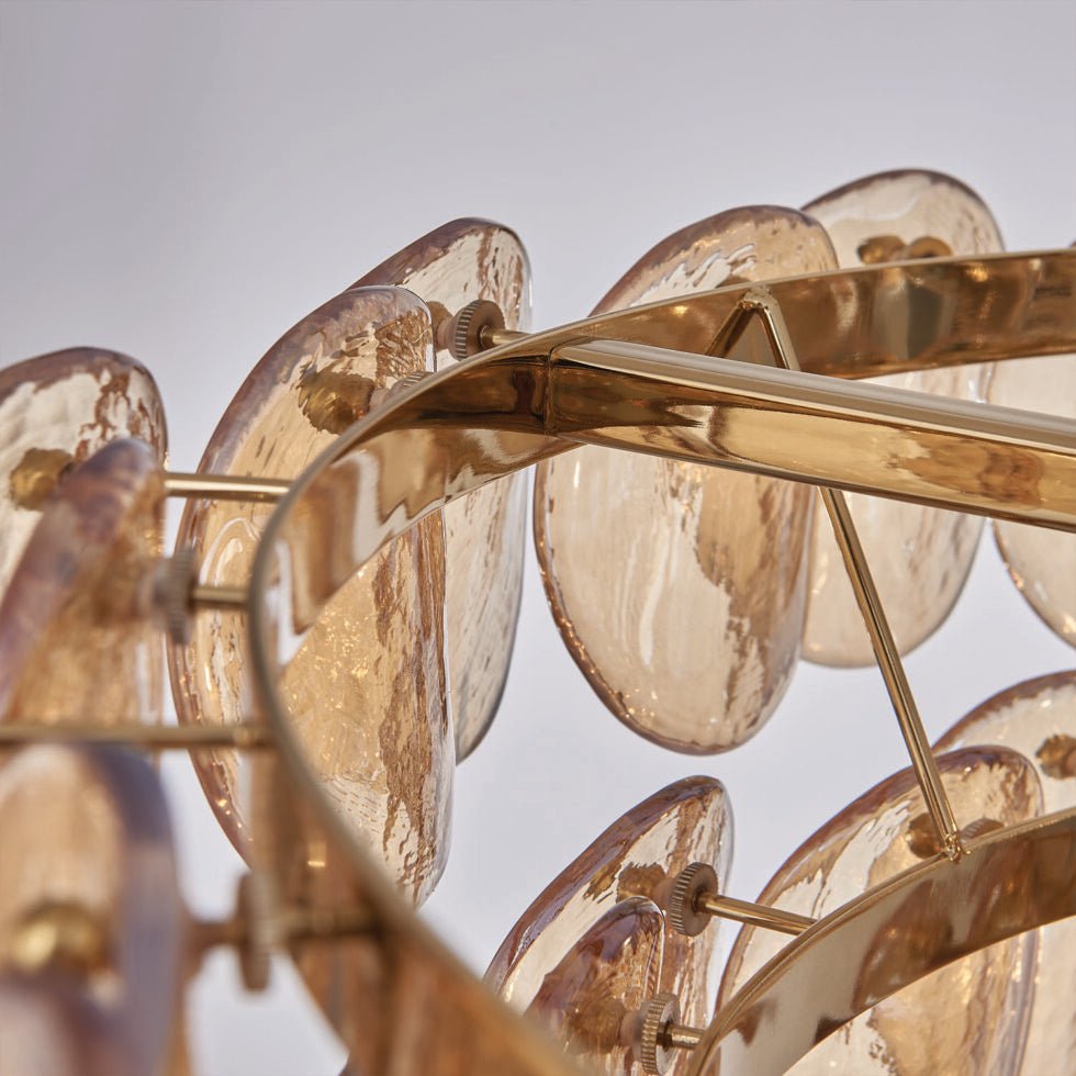 Silviel Lustre Luxueux en Verre et Laiton