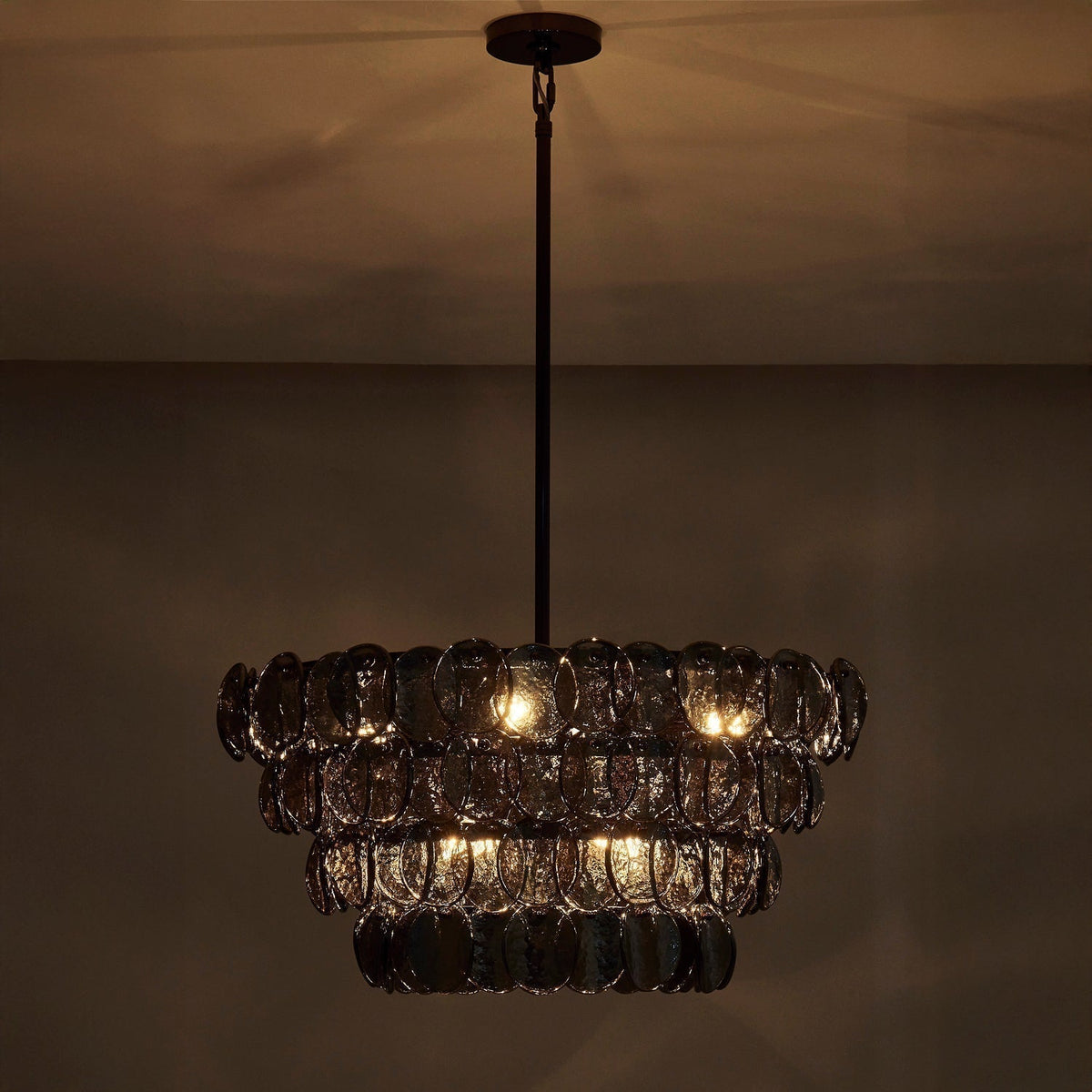 Silviel Lustre Luxueux en Verre et Laiton