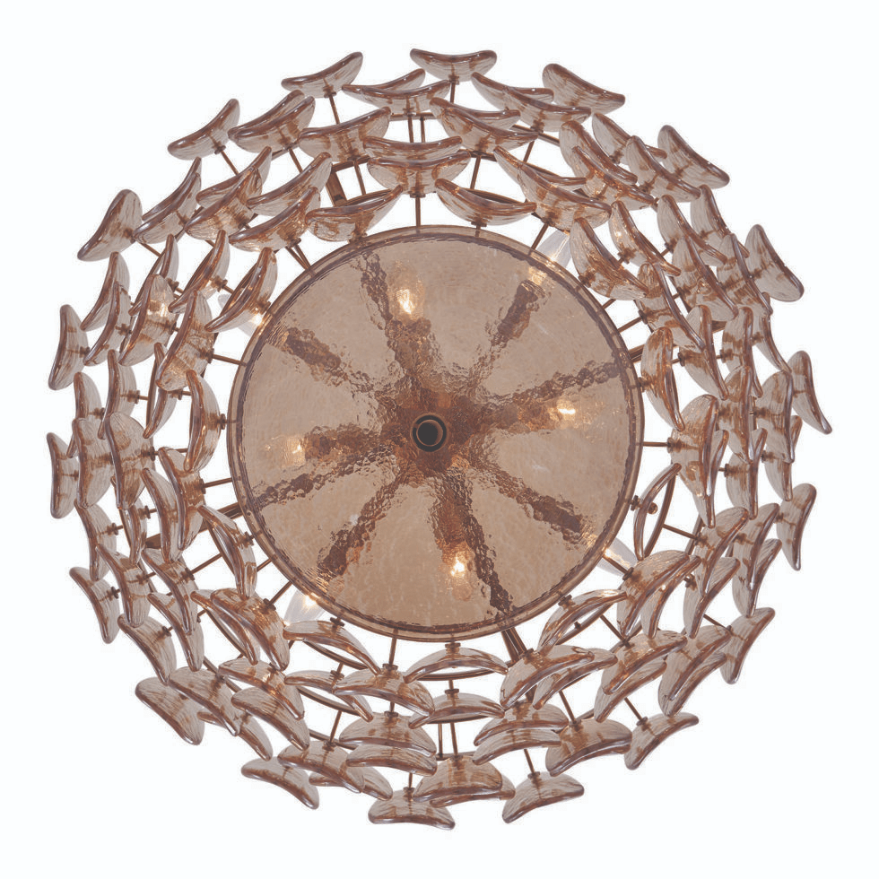 Silviel Lustre Luxueux en Verre et Laiton
