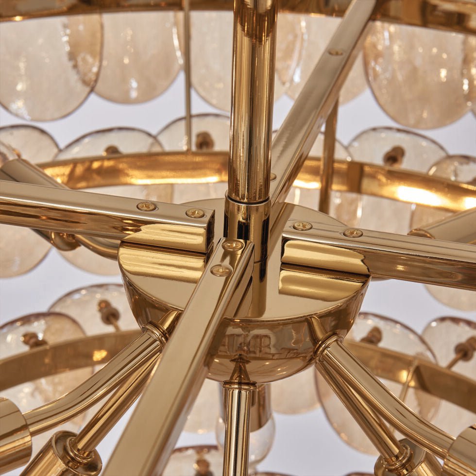 Silviel Lustre Luxueux en Verre et Laiton