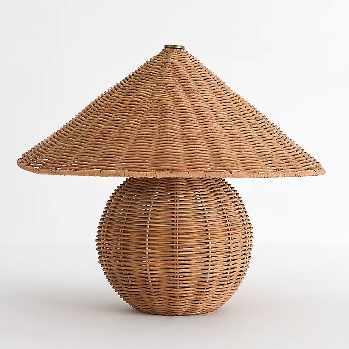 Full view of the Bobine Table Lamp, Model A, from the front.