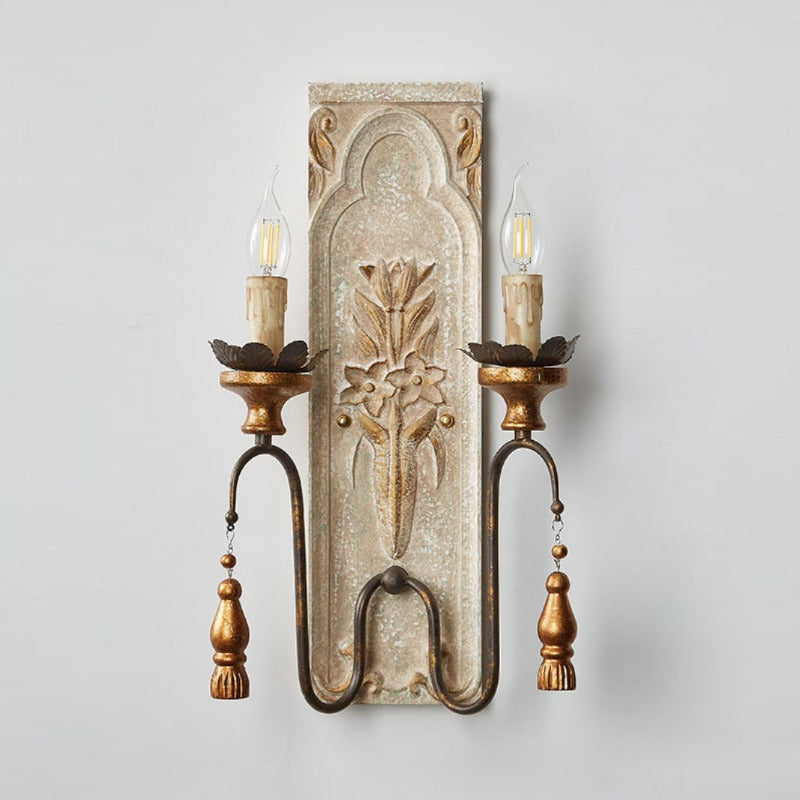 Elsoris Applique Murale Bois Métal Luxe Postmoderne
