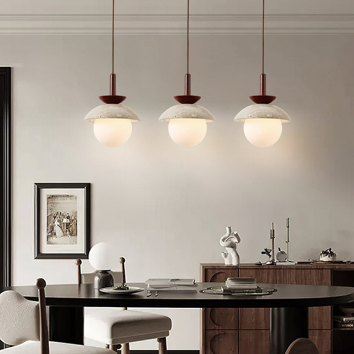 Valerie Pendant Light shown in the 'White' finish.