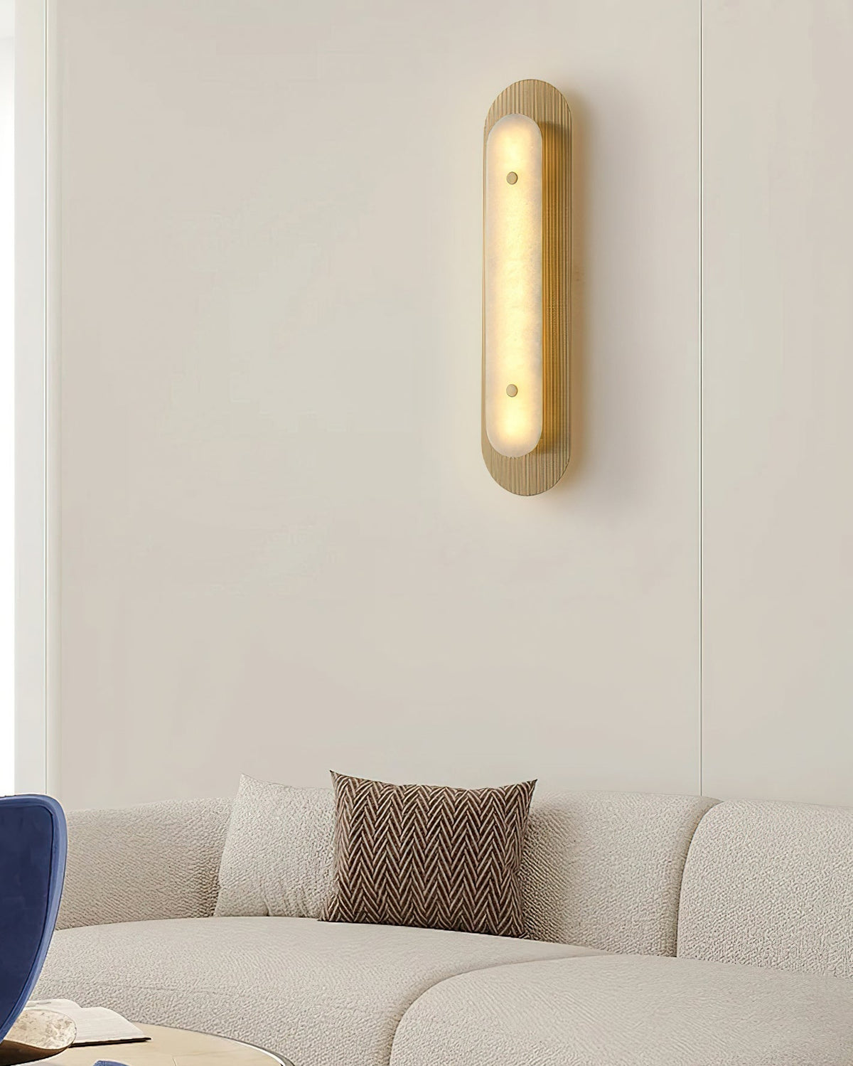 Small size option of the Vance Alabaster Wall Lamp.